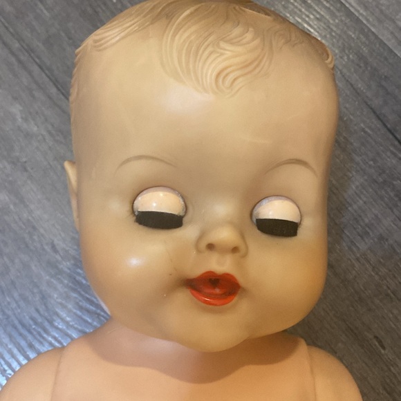 Vintage APEX Drink & Wet Baby Doll Hard Plastic 19" - Picture 1 of 4